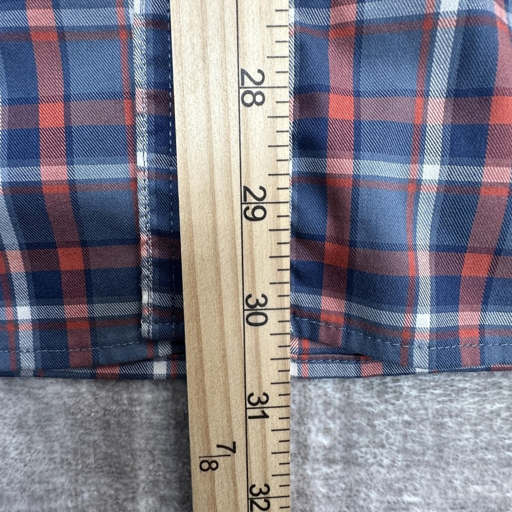 Duluth Trading Co Shirt Mens 2XL Blue Plaid Stretch Button Down Long Sleeve - Picture 9 of 11